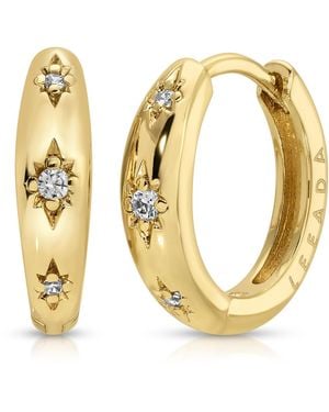 Leeada Jewelry Stevie Stars Mini Hoop - Metallic