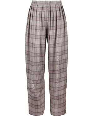 Helene Galwas Deily Trousers Checked - Grey