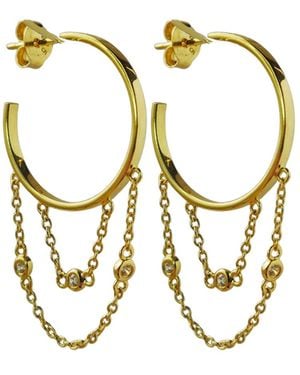 Areia Jewellery Elvira Chain Hoops - Metallic