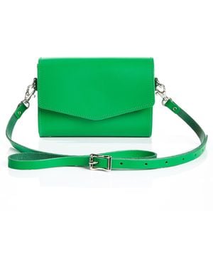 Zatchels Handmade Leather Clutch Bag - Green