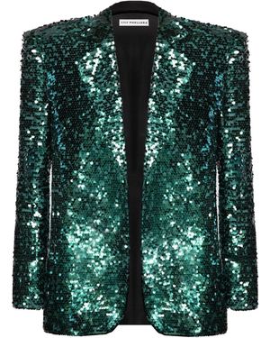 Lily Phellera Jesse Oversized Sequin Blazer - Green