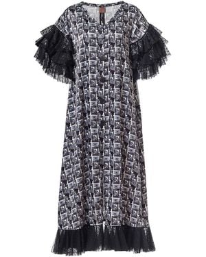 By Moumi Angelica Dress Doors Pearlised Satin - Black