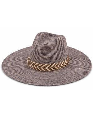 Shaded the Label Willowmere Pebble Straw Fedora Hat - Brown