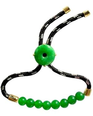 seree Paracord Jade Slider Bracelet - Green