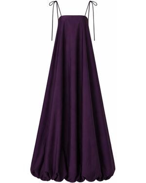 Serotoninn Sunna Ballon Hem Maxi Dress - Purple