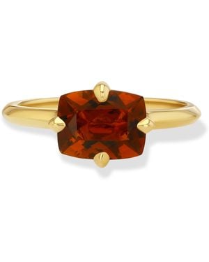 Jewelbird Madeira Citrine Elongated Cushion-Cut Ring - Brown