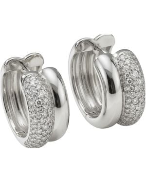 Native Gem Double Donut Huggies- Sterling - White