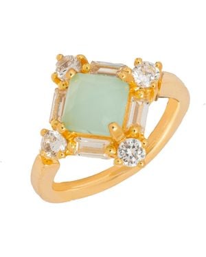 Lavani Jewels Polaris Aquamarine Ring - White