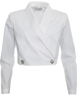 Roses Are Red Cropped Blazer - White
