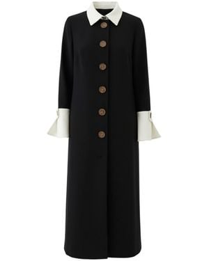 Julia Allert Monochrome Midi Shirt Dress – - Black