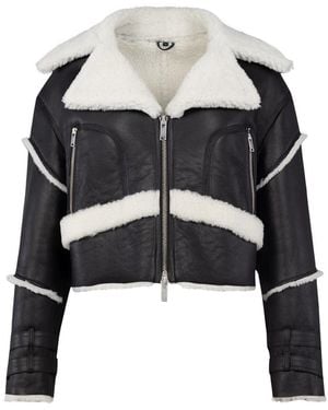 Pcfg Your Itch Furry Leather Jacket - Black