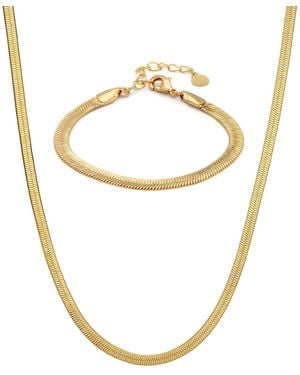 Crystals and Co Thick Herringbone Set - Metallic