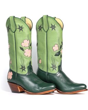 Fraulein Boot Company Buttercup Cowboy Boot - Green
