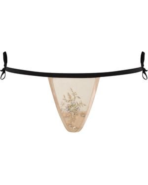 Belle -et-BonBon Serafina Beaded Thong - White