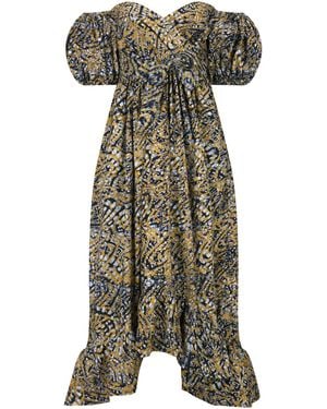 Ohema Ohene Akos Maxi Dress Tie Dye - Green