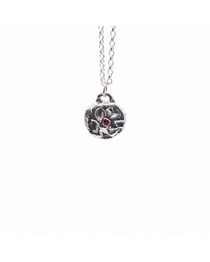 Moca Jewellery Moon Gem Necklace - White