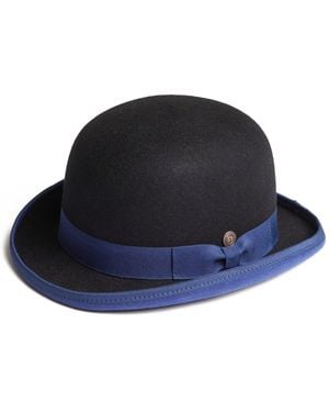 Dasmarca Hats Brooke Wool Felt Bowler Derby Hat - Blue