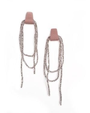 WAIWAI Bliss Beaded Dangle Earrings - Pink