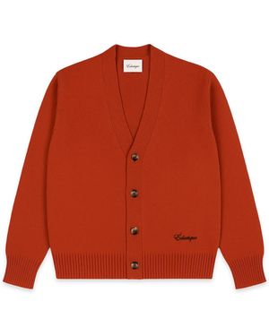Éclectique V Neck Cardigan - Orange