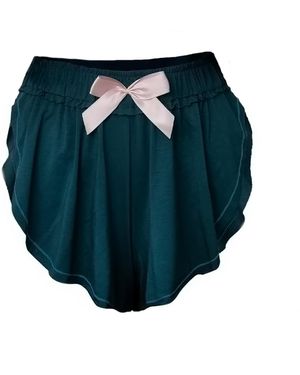 Loreen Label Bamboo Butterfly Shorts - Blue