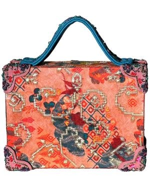 Simitri Brocade Briefcase Bag - Red