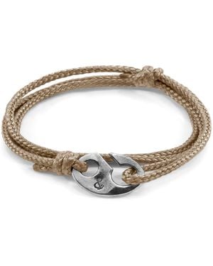 Anchor and Crew Sand Windsor & Rope Bracelet - Metallic