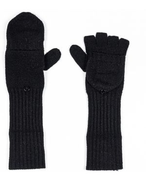 Bel Cashmere Long Cashmere Mittens - Black