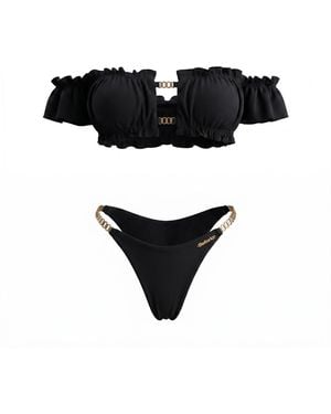 Bellaria Cotton Candy Chain Bikini Set - Black