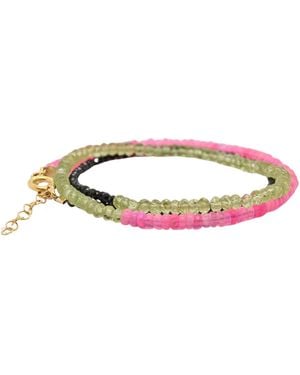 Lori Kaplan Design Triple Wrap Bracelet Opal, Peridot, Spinel - Multicolour