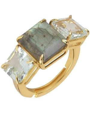 Bounkit Annette Ring Labradorite - Metallic