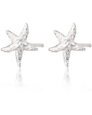 Lily Charmed Sterling Starfish Stud Earrings - Metallic