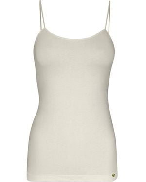 Zd - Zero Defects Neutrals Afrodita Spaghetti Top Soy Fiber - Natural