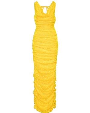 Ofuure Jess Sequin Maxi Dress - Yellow