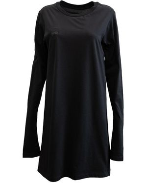 Galleriadele The Long-Sleeve Skull T-Shirt Dress - Black