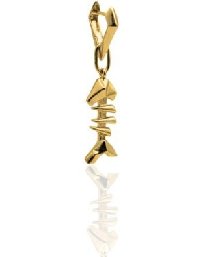 Frenvyrn Mars 18K Vermeil Reversible Fish Bone Huggie Earring Single - Metallic