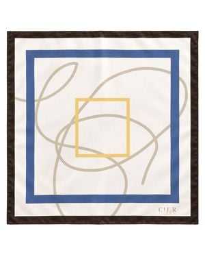 Cier Square Scarf - Blue