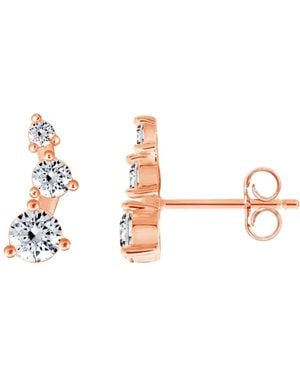Diamonbliss Tiny Stud Earrings, Star Map, Rose - White