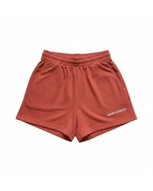 Mimhi Maison Terracotta Cotton Shorts - Red