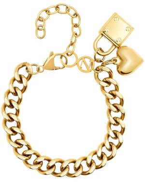 Nialaya Cuban Charm Bracelet - Metallic