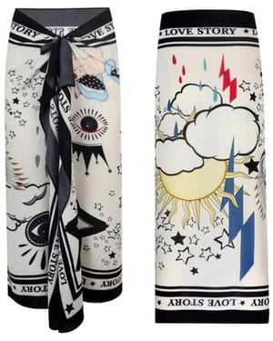 LOVEIST STORE Lovestory Statement Print Pareo Sarong - Grey