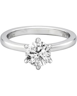 Arte Madrid Simple Round Solitaire Ring - White