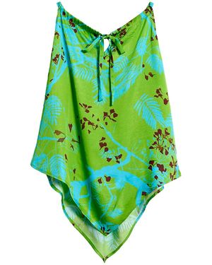 Lost Pattern Coco Dream Halter Scarf Top - Green