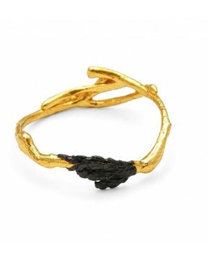 Mother Nature Jewelry Two-Tone Branch Ring, Handmade Minimalist Jewellery, With Rhodium - Metallic