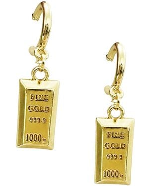 Maison De Gala Bar Charm Drop Earrings - Metallic
