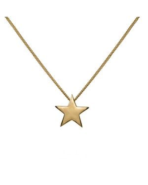 Edge Only Star Pendant 18Ct Vermeil - Metallic