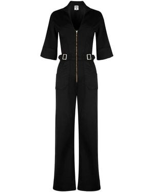Donna Ida Cassandra The Extra Body Length Flared Jumpsuit - Black