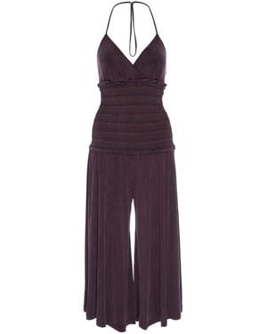 LAHIVE Jane Knit Palazzo Jumper - Purple