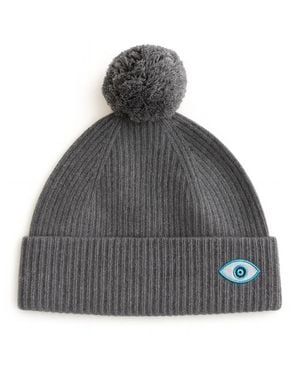 BEIRA Wool & Cashmere Bobble Hat – Heather - Grey