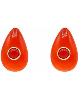 Michael Nash Jewelry Rosamund Resin Pierced Earrings - Red