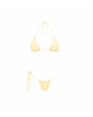 Dear Lover Light Butter Bikini Set - White
